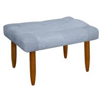 Banqueta Puff Retangular Requinte para Sala Quarto Bouclê