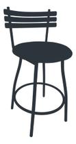 Banqueta Ravena Alta 70cm Preta