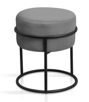 banqueta redonda moderna com pes argola preto para sala recepcão area de lazer e gourmet industrial