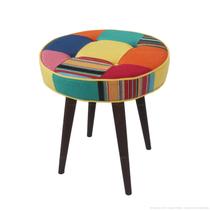 Banqueta Redonda Patcwork 45cm - Phorman Banqueta Redonda Patcwork 45cm - Phorman