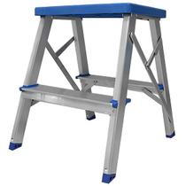 Banqueta Residencial Bilateral com 2 Degraus Dobrável Alumasa