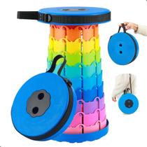 Banqueta Retrátil Portátil Banco Com Alça Dobrável Colorida Para Viagem