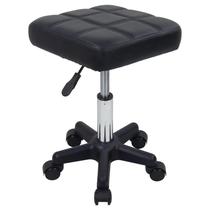 Banqueta rolante FURWOO quadrada giratória ajustável em altura preta Banqueta rolante FURWOO quadrada giratória ajustável em altura preta
