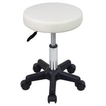 Banqueta rolante FURWOO redonda ajustável em altura com rodas brancas Banqueta rolante FURWOO redonda ajustável em altura com rodas brancas