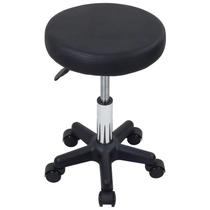 Banqueta rolante FURWOO redonda ajustável em altura com rodas pretas Banqueta rolante FURWOO redonda ajustável em altura com rodas pretas
