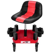 Banqueta Rolling Shop FreekyFit com rodízios ajustáveis de 18-25 polegadas e 4" Banqueta Rolling Shop FreekyFit com rodízios ajustáveis de 18-25 polegadas e 4"