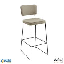 Banqueta Roma Base Aço Carbono Várias Cores - Daf