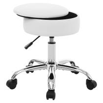 Banqueta RUCUKEN ajustável com armazenamento branco Banqueta RUCUKEN ajustável com armazenamento branco