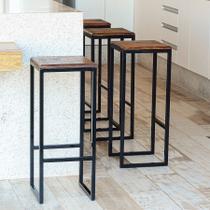 Banqueta Rustico Industrial Imbuia