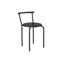 Banqueta Sala de Jantar 105 Kit 2 Un Preto/Courano Preto - Carraro Banqueta Sala de Jantar 105 Kit 2 Un Preto/Courano Preto - Carraro