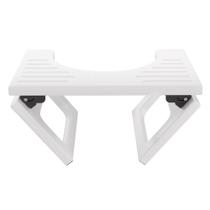 Banqueta sanitária AmazerBath Bamboo Squat 21,6 cm para adultos, branca