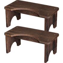 Banqueta sanitária AZEN Wood Squat para adultos, 7 polegadas de altura, pacote com 2 unidades