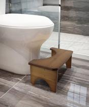 Banqueta sanitária JACNITAD Bamboo 6,5 cm agachada para adultos e crianças, marrom