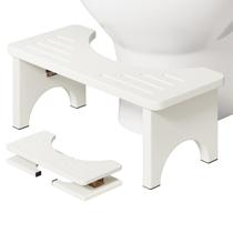 Banqueta sanitária Osivaes Bamboo 7 polegadas agachada dobrável branca