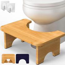 Banqueta sanitária Vatex Bamboo 18 cm, penico dobrável com tapete para adultos Banqueta sanitária Vatex Bamboo 18 cm, penico dobrável com tapete para adultos