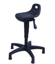 Banqueta Semi Sentado Linha PU Industrial Preto