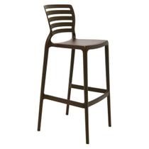 Banqueta Sofia Alta Bar Marrom em Polipropileno e Fibra de Vidro Tramontina 92137109 Banqueta Sofia Alta Bar Marrom em Polipropileno e Fibra de Vidro Tramontina 92137109