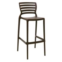 Banqueta Sofia Alta Bar Marrom Tramontina
