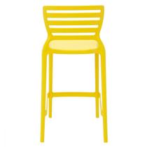 Banqueta Sofia Amarela Em Polipropileno Fibra Tramontina