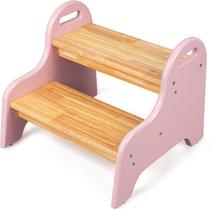 Banqueta StrongTek Kids Rubber Wood 40x37x33 cm rosa