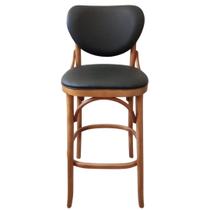 Banqueta Thais Selva Assento e Encosto Facto Vegan Preto bar decoracao cozinha gourmet bistrô Banqueta Thais Selva Assento e Encosto Facto Vegan Preto bar decoracao cozinha gourmet bistrô