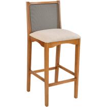 Banqueta Toscana Madeira Maciça Encosto Tela Sling Banqueta Toscana Madeira Maciça Encosto Tela Sling