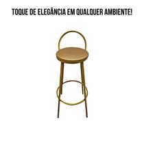 Banqueta Tradicional Dourada Elegante e Resistente Design Clássico