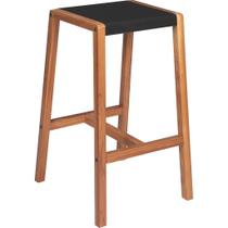 Banqueta Tramontina Verona em Madeira Teca com Acabamento em Verniz Incolor, Cor: Null