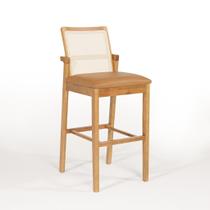 Banqueta Urze Encosto em Tela Indiana Quadrada