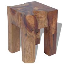 Banqueta VidaXL Madeira de Teca Sólida Castanha 30x30x40cm Banqueta VidaXL Madeira de Teca Sólida Castanha 30x30x40cm