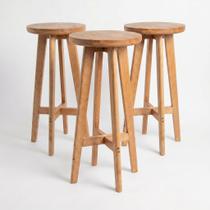 Banquetas Altas Arveni Alto Padrão Bancos Madeira 70cm Balcão Cozinha Área Externa Banquetas Altas Arveni Alto Padrão Bancos Madeira 70cm Balcão Cozinha Área Externa