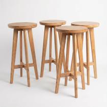 Banquetas Altas Arveni Alto Padrão Bancos Madeira 70cm Balcão Cozinha Área Externa Banquetas Altas Arveni Alto Padrão Bancos Madeira 70cm Balcão Cozinha Área Externa
