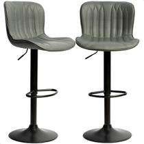 Banquetas Altas Giratórias Encosto Bar Confortável Kit 02 Un prime.office P050