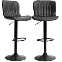Banquetas Altas Giratórias Encosto Bar Confortável Kit 02 Un prime.office P050 Banquetas Altas Giratórias Encosto Bar Confortável Kit 02 Un prime.office P050
