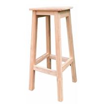 Banquinho Alto 70cm Madeira Maciça Quadrado Para Balcão Área de Lazer Banqueta Madeira Rústica