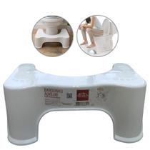 Banquinho Auxiliar Anatômico Cócoras Apoio para Pés Vaso Sanitário Privada Branco Ergonômico Saúde Intestinal
