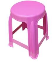 Banquinho Baqueta Infantil Rosa Plástico Resistente - Casa Bar Utilidades