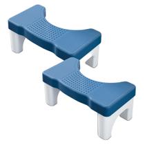 Banquinho de banheiro, pacote com 2 unidades, portátil, antiderrapante, agachamento