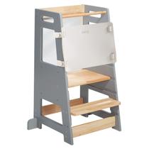 Banquinho de cozinha infantil Helper HARPPA, altura ajustável, cinza