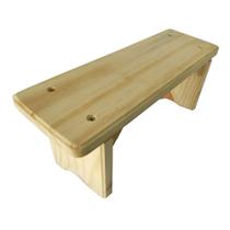 Banquinho de Meditação Em Pinus Fixo Reforçado 16x40x14cm