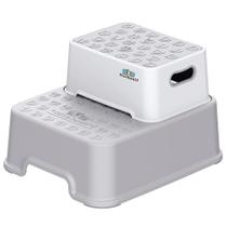 Banquinho Duplo BlueSnail - Para Crianças e Banheiro - Cor Cinza Banquinho Duplo BlueSnail - Para Crianças e Banheiro - Cor Cinza
