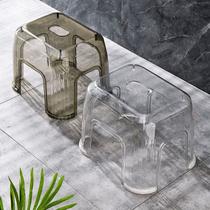 Banquinho Grande retângulo Acrílico Banqueta Escadinha 1 Degrau Alcança Pia Multiuso