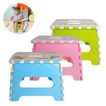 Banquinho infantil banqueta dobrável colorido portátil