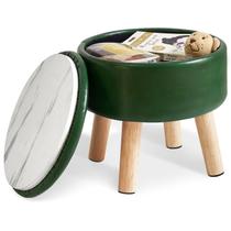 Banquinho para pés Ottoman IBUYKE WBD023GR com armazenamento de 33 cm verde escuro Banquinho para pés Ottoman IBUYKE WBD023GR com armazenamento de 33 cm verde escuro