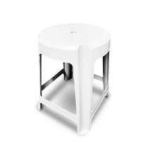 Banquinho Plástico Redondo Grande Colorido Alta Resistência Empilhável para Festa Churrasco Titan Suporta 140kg