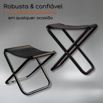 Banquinho Portatil Dobrável Pesca Passeio Camping 100 Kilos