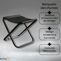 Banquinho Portatil Dobrável Pesca Passeio Camping 100 Kilos