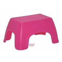 Banquinho Tramontina Catty Basic Em Polipropileno Rosa