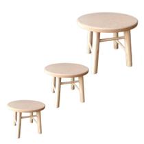 Banquinho trio decoração festas infantis mdf pinus resistente
