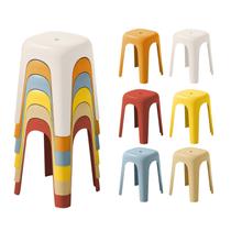 Banquinhos plásticos empilháveis wanan, 46 cm de altura, kit com 6 Banquinhos plásticos empilháveis wanan, 46 cm de altura, kit com 6